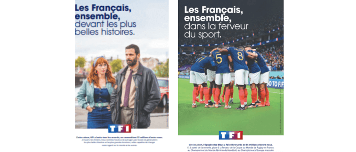 Campagne pub TF1 juin 2023