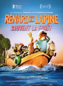 RENARD ET LAPINE SAUVENT LA FORÊT Poster