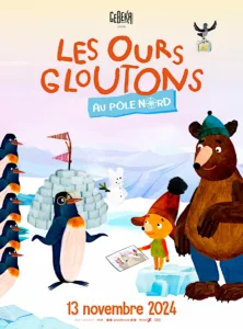 LES OURS GLOUTONS AU PÔLE NORD Poster
