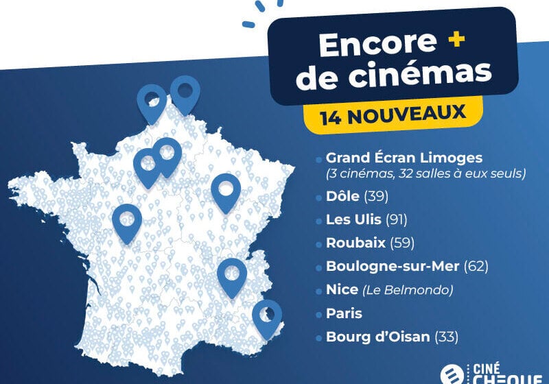 cinéchèque nouveaux cinémas 2025