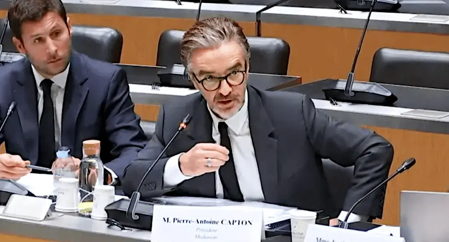 Pierre-Antoine Capton, président de Mediawan à la Commission d'enquête sur l'audiovisuel public