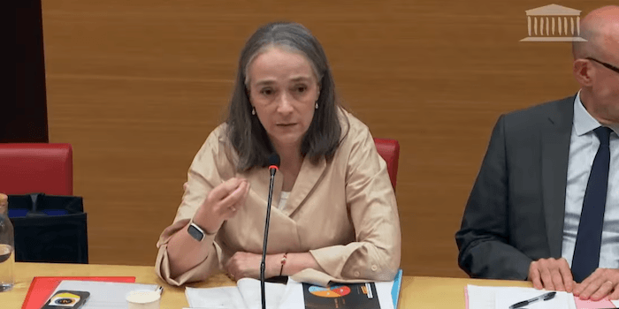 Delphine Ernotte Cunci à la Commission d'enquête sur l'audiovisuel public en avril 2026