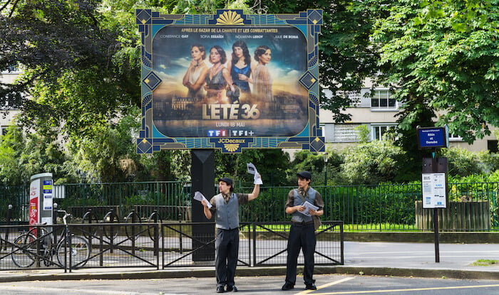 Campagne de promotion de la série L'Eté 36 à Nice